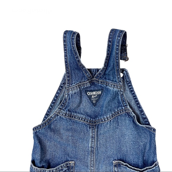 OshKosh B’gosh Denim Overalls 24 Months Spell Out Logo - Picture 4 of 7